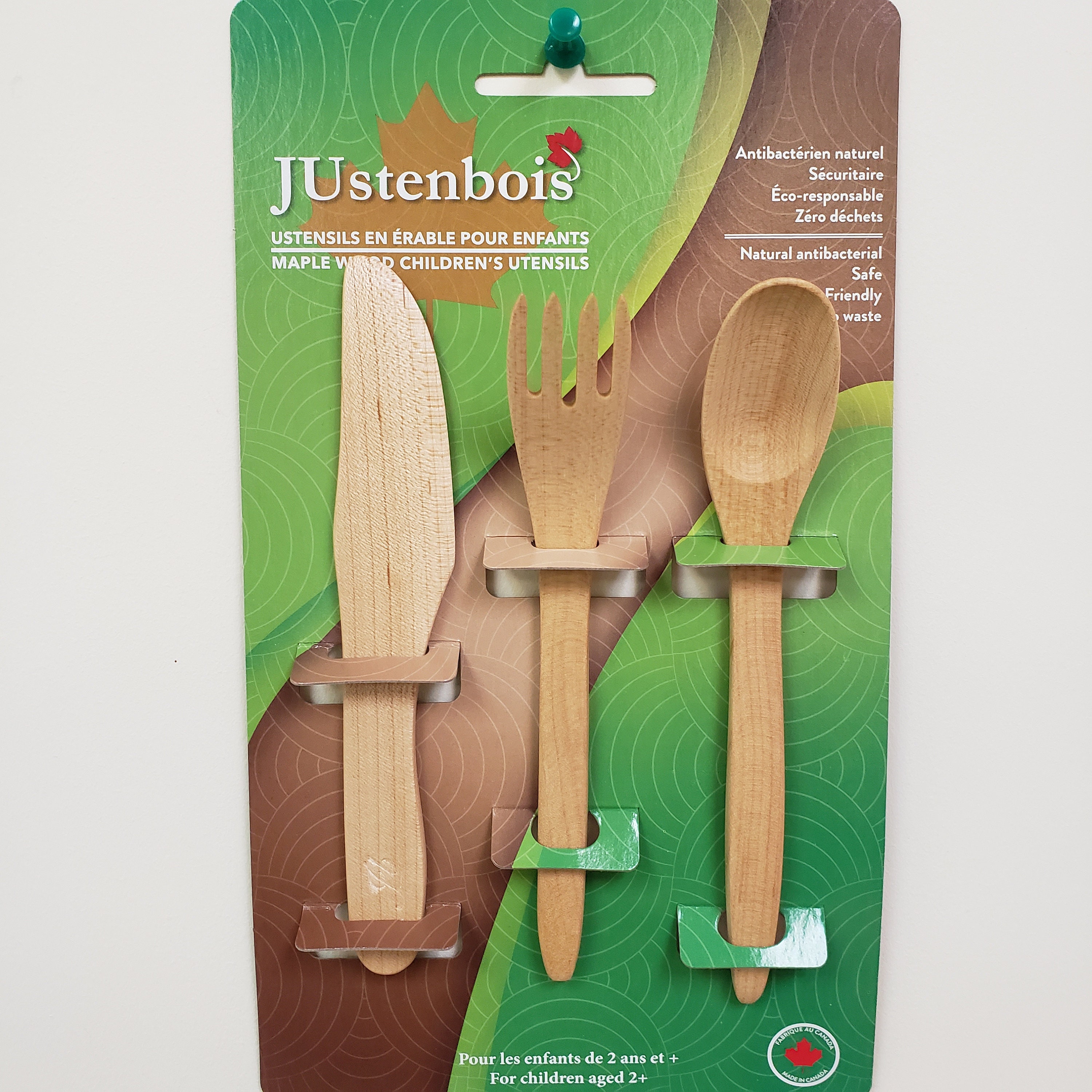 Achetez 1 ensemble d'ustensiles en bois d'érable JUstenbois