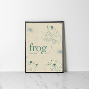 Frog Digital Download Poster Kunst aan de Muur