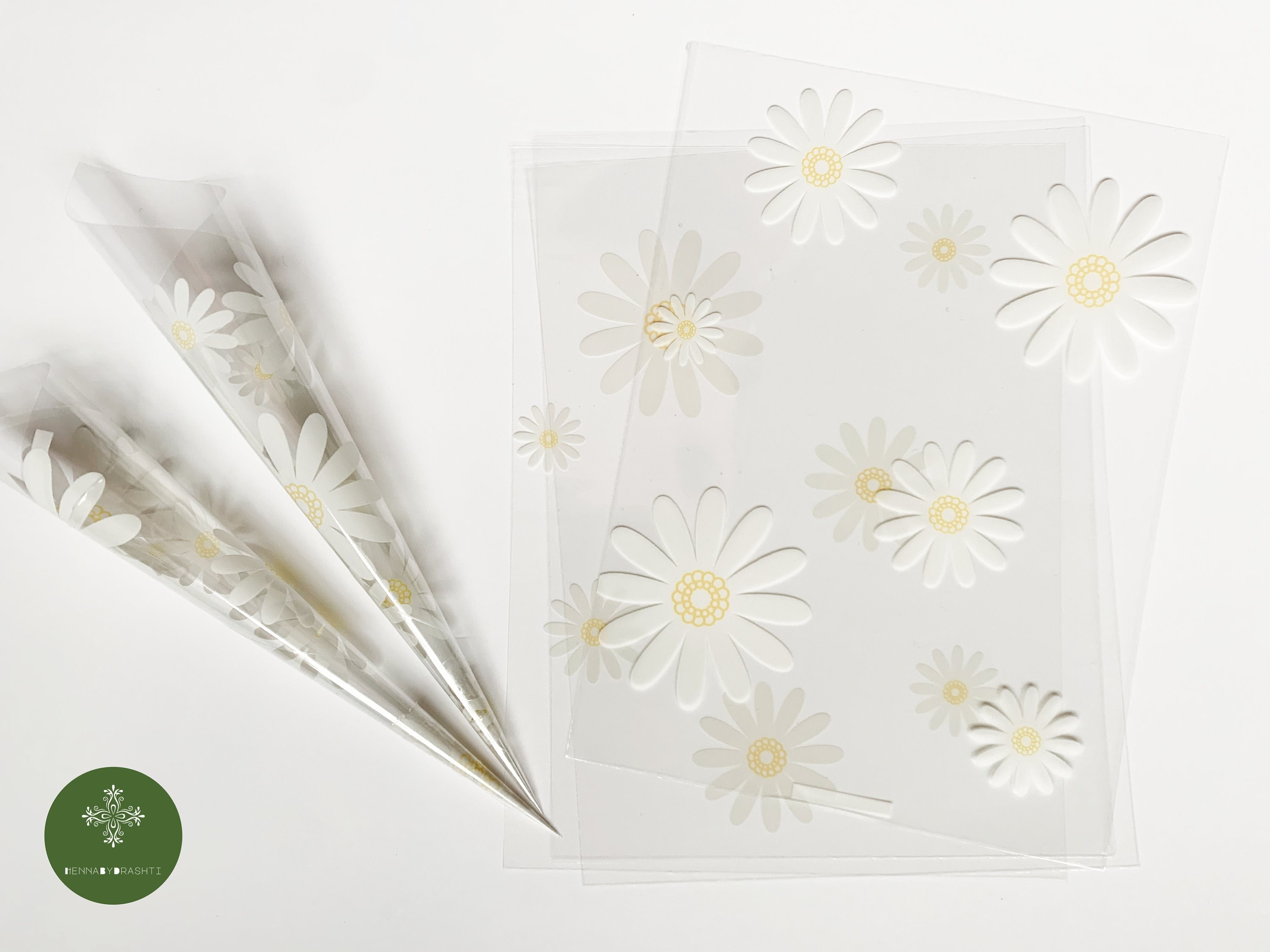 10 Henna Cello Sheets Pre Cut Henna Cone Cello Sheets Etsy