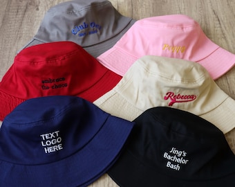 Embroidered Bucket hat Custom hat Bachelor/Bachelorette Hat Sun hat Camping hat Summer hat Travel sun hat Party Gift Gift for Him/Her