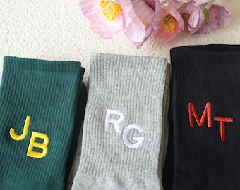 Sokken met uw eigen borduursel, uw naam, tekst, logo, gepersonaliseerde damessokken, sportsokken, teamsokken, gepersonaliseerd uniek cadeau