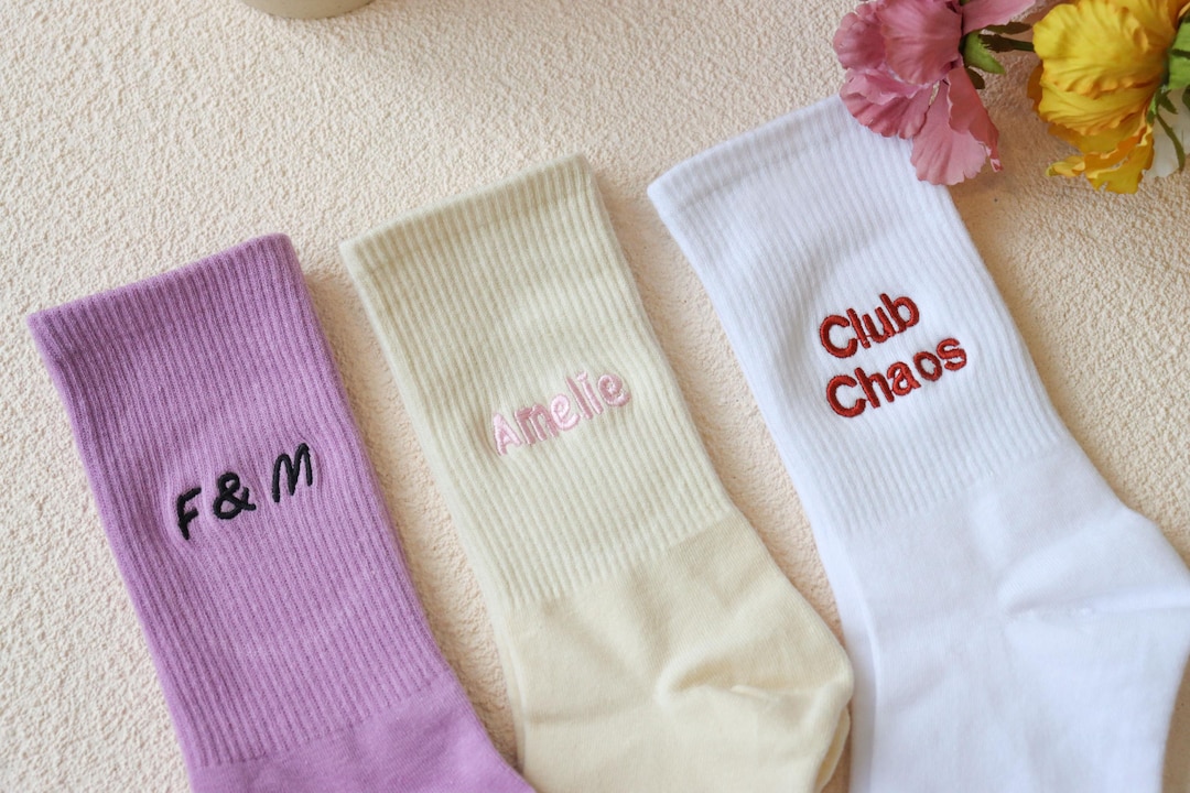 Personalized socks with your name, text, logo, personalized men's and women's socks, sport