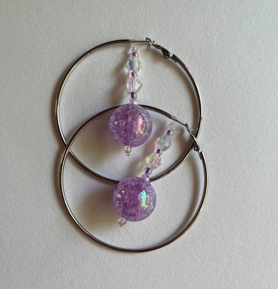 Lavender Lust Hoop Earrings