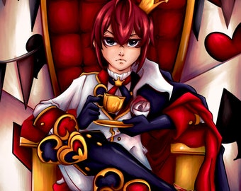 TWISTED WONDERLAND Heartslabyul Riddle Rosehearts 8.5x11 Art Print ...