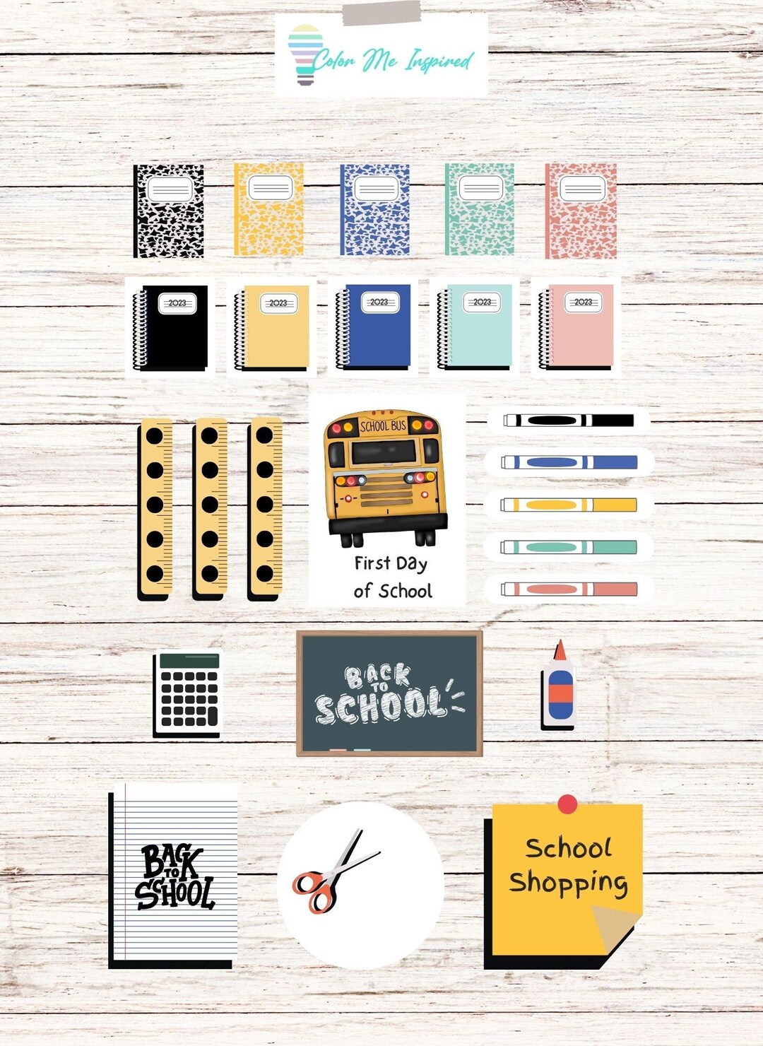 Back to school printable stickers etsy