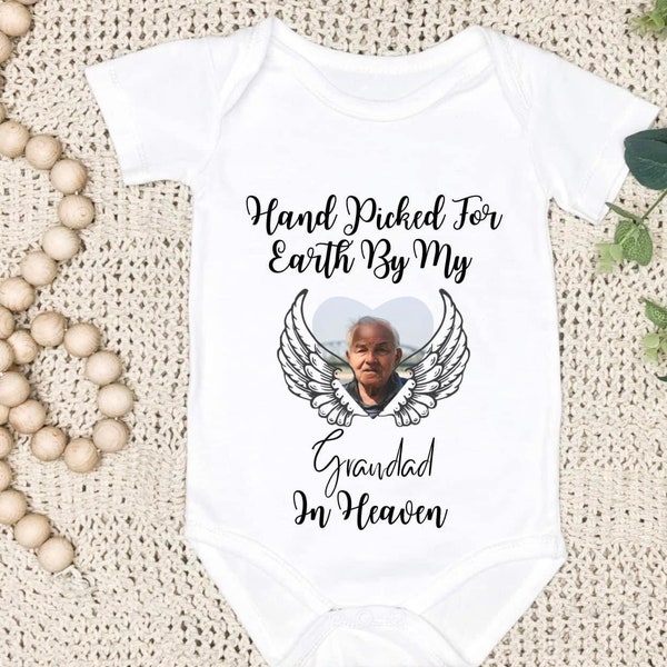 hand picked for earth baby vest- photo memorial baby vest