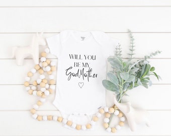 will you be my godparents baby vest-  godmother baby vest