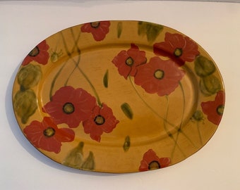 Ambiance Collection Stoneware Autumn Garden 12.25 Chop Plate Round Platter DISC