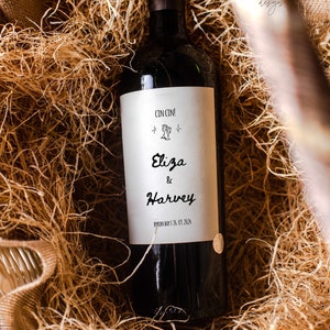 Printable Personalized Wine Label Template Custom Wine Label Wedding Favor Editable Wine Gift Label Personalized gift Engagement Wine Label