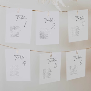 Plantilla de tarjeta para plano de asientos de boda, 20 mesas, moderna y minimalista, con espejo para mesa de boda, encuentre su asiento, tarjeta de 5x7, 4x6, 3x5