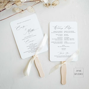 Modèle de programme de mariage à télécharger, programme d'église modifiable pour les fans, calendrier de cérémonie de mariage moderne imprimable, modèle de mariage bricolage A5 5 x 7" 4 x 6"