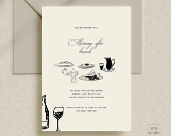 Old Money Post-Wedding Day Invite: Farewell Brunch, Unique Creative Morning After Wedding Invitation (Editable Template, Printable) Eleanor