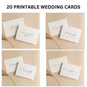 Tarjeta de boda para esposo Personalizada Tarjeta de mi futura esposa Nota minimalista para mi novio Tarjeta de boda Hijo y nuera Regalo para el novio