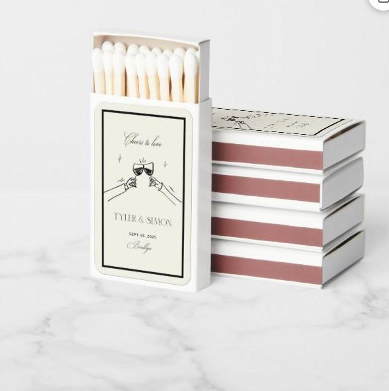 Funky Toast Matchbox Label Template: Cheers Illustration, Editable ...