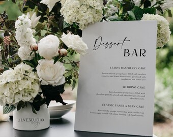 Minimalist Wedding Dessert Table Sign Template (Printable)
