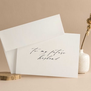 Wedding Card for Husband Personalised My Future Wife Card Minimalist Note to My groom Wedding Card Son and Daughter In Law Gift to Groom