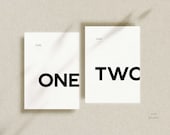 Modern Wedding Table Number Template: Minimalist Chic Reception (Editable, Printable) NATALIE