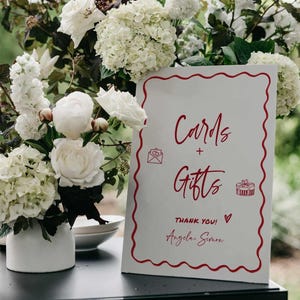 Modèle numérique de signe pour cartes et cadeaux ondulés