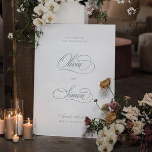Vintage Green Wedding Welcome Sign Template Timeless Script Welcome Poster Digital Retro Wedding Decor Classic Sage Green Printable MAE