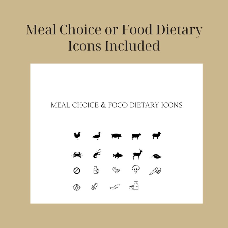 Wedding Menu Place Card Set Template Artsy Hand Drawn Ocean Themed ...