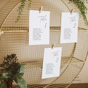 4X6 Wedding Seating Chart Template 6 Tables Elegant Calligraphy Wedding Seating Plan Instant Download Seating Chart Cards 20 Tables Editable