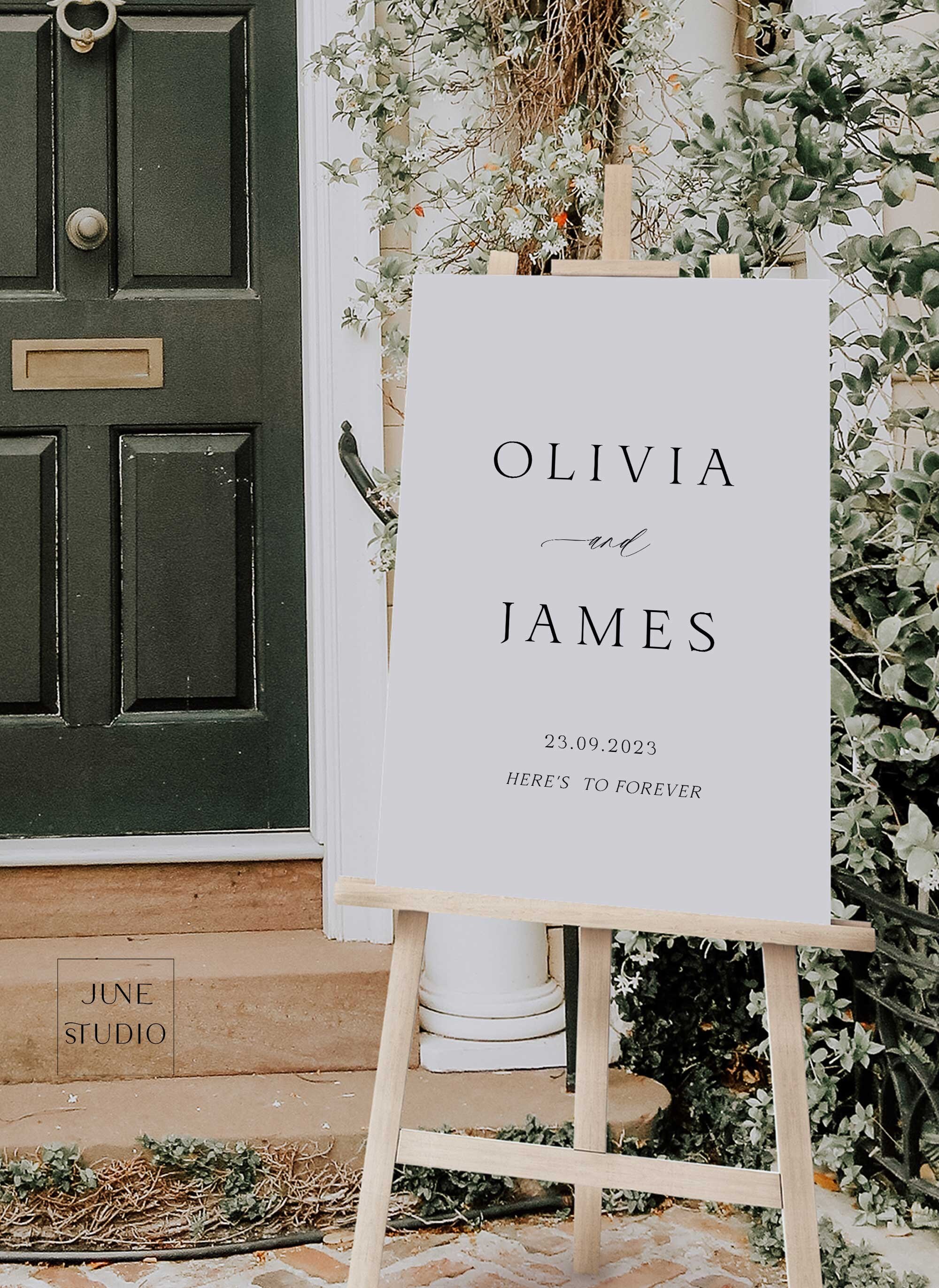 Modern Wedding Welcome Sign Template: Timeless, Elegant Welcome Poster ...