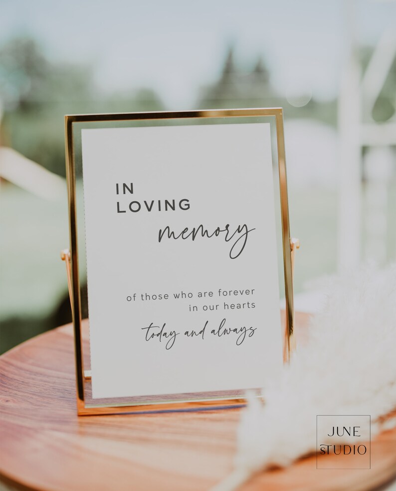 In Loving Memory Sign Wedding Forever in Our Hearts Wedding - Etsy