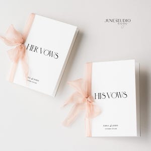 Wedding Vows Booklet Template Modern Vintage Minimal His vows Her vows Book Typography DIY Letter to my husband bride Folded Card Printable