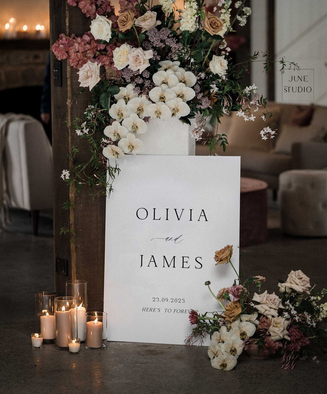 Modern Wedding Welcome Sign Template: Timeless, Elegant Welcome Poster ...