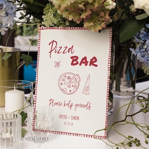 That&#39;s Amore Pizza Bar Sign Template, Editable Rehearsal Dinner Pizza Bar Station Instant Download Fun Wedding, Engagement Party Decor