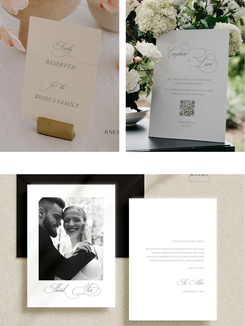 Vintage Green Wedding Bar Menu Sign: Timeless Classic Drink Station Menu Template (Digital, Editable) CLARA image 11