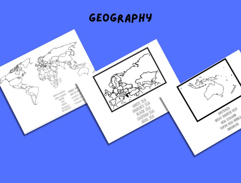 CC Cycle 2 Geography, Science & History Activity Sheets Instant Download Homeschool Printable Etsy