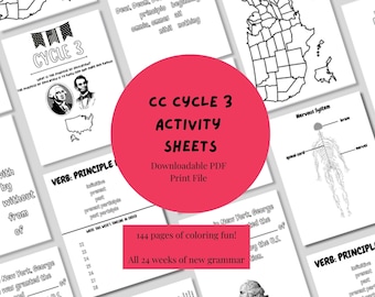 Classical Conversations Cycle 3 Complete Memory Work Activity Sheets | Instant Download | Homeschool Printable