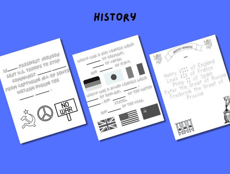CC Cycle 2 Geography, Science & History Activity Sheets Instant Download Homeschool Printable Etsy