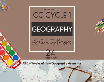 Classical Conversations Cycle 1 Geography Coloring Pages, Homeschool Worksheets, Geography Coloring Pages