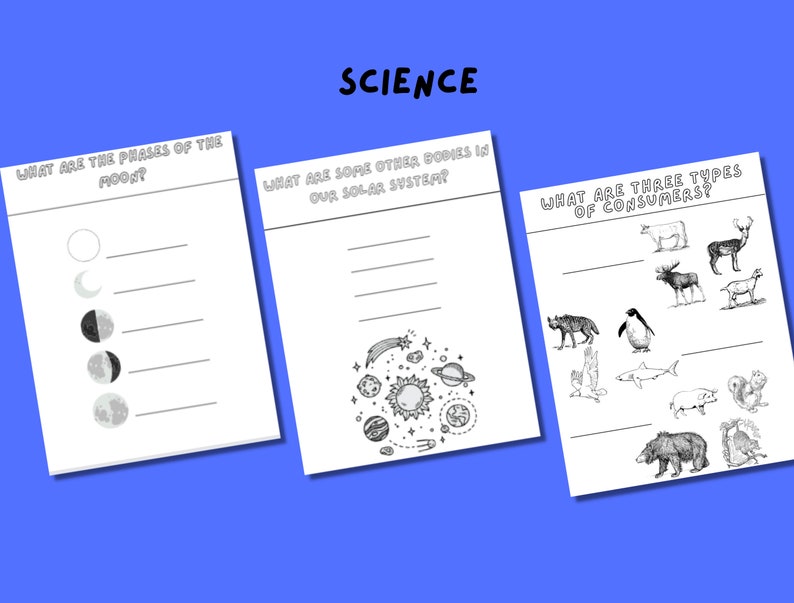 CC Cycle 2 Geography, Science & History Activity Sheets Instant Download Homeschool Printable Etsy