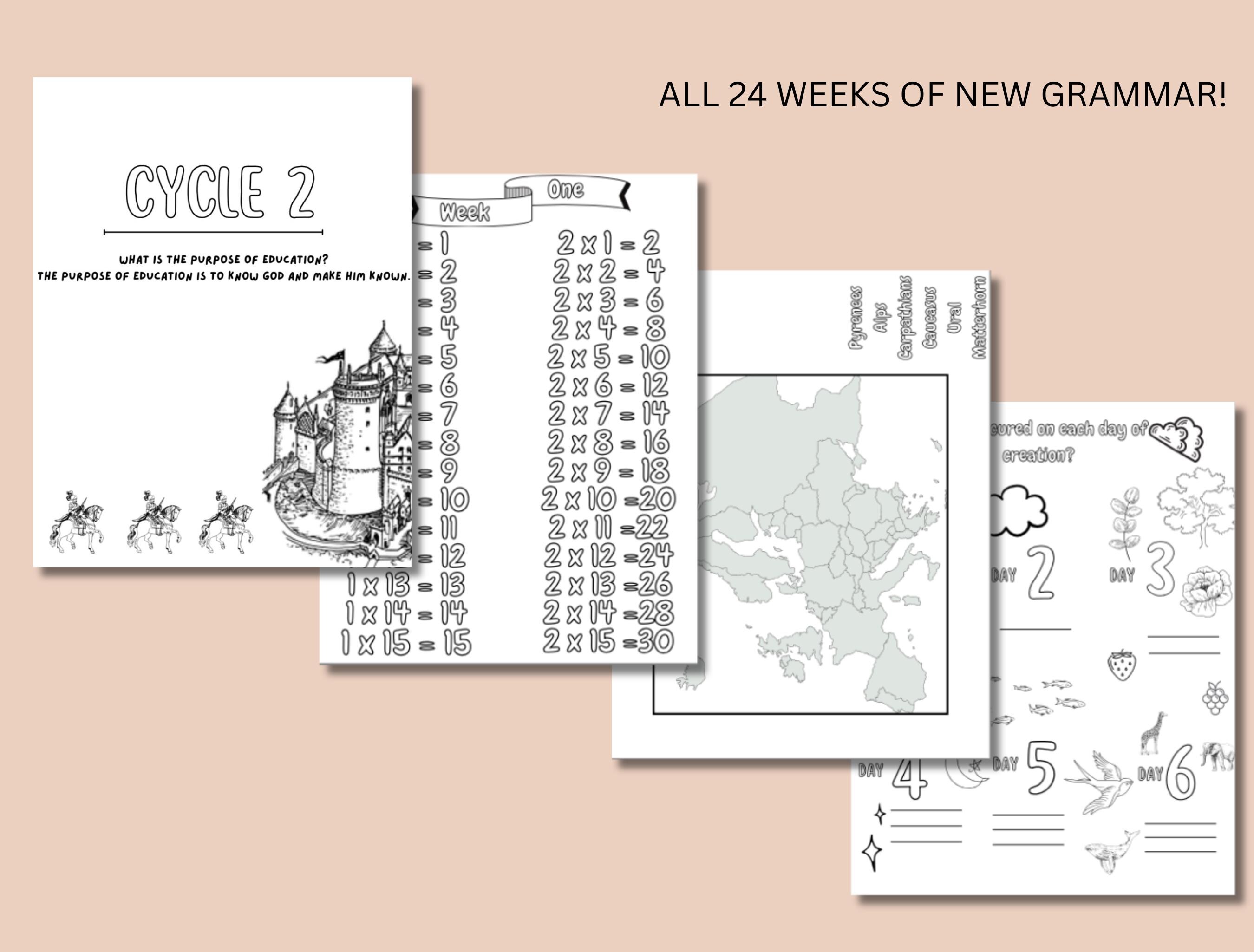 Classical Conversations Cycle 2 Complete Memory Work Activity Sheets ...