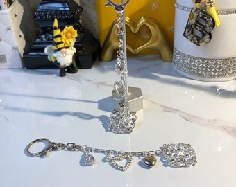 Silver Sparkly Binder Charm