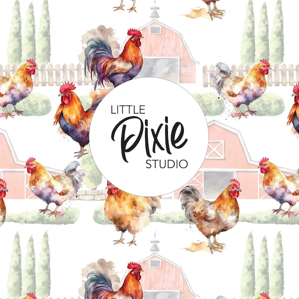 FARMHOUSE chicken Digital DOLLHOUSE WALLPAPER, 1:12 Scale Printable 8.5 x 11", A4 and A3 Sheets, Dollhouse Decor