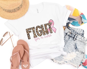 Fight For A Cure Breast Cancer Shirt,  Cancer Survivor TShirt, Cancer Warrior T-Shirt, Breast Cancer Shirt, Cancer Tee, Cancer Awareness Tee