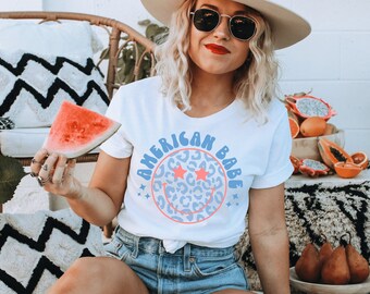 American Babe 4th of July Tshirt, Independence day tee