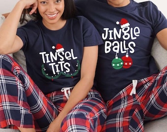 Matching Christmas PJs Tinsel Tits/Jingle Balls
