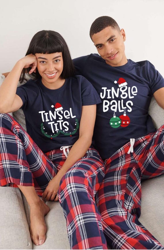 Matching Christmas PJs Tinsel Tits/Jingle Balls