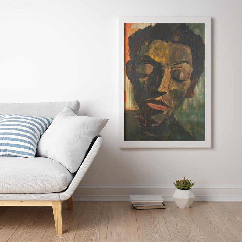 Expressionism African African American Expressionist Art | Black Man Art Print | Emotional ...