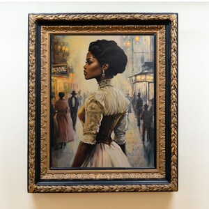 Vintage Victorian Black Woman Art Print | Afrocentric Decor (digital ...