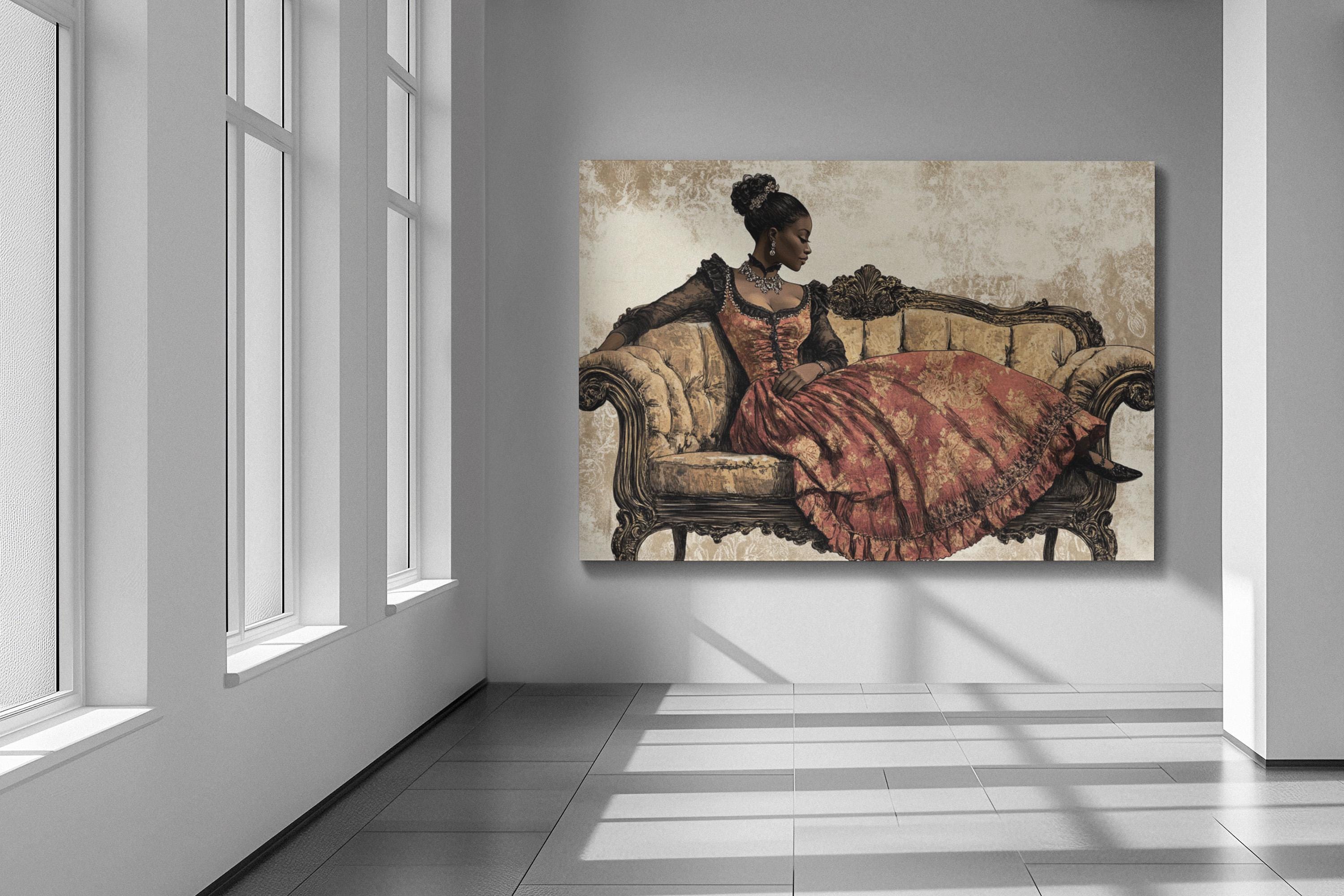 Vintage African American Victorian Art Print – Black Woman Regency ...