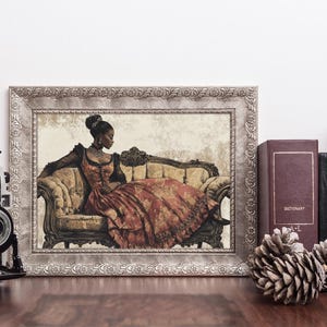 Vintage African American Victorian Art Print – Black Woman Regency ...