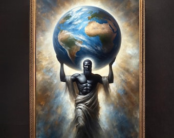 Stampa artistica di Gesù nero / Arte murale spirituale afrocentrica (download digitale)