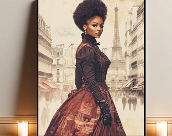 Vintage Black Art Print, Moody Victorian Art, African American ...