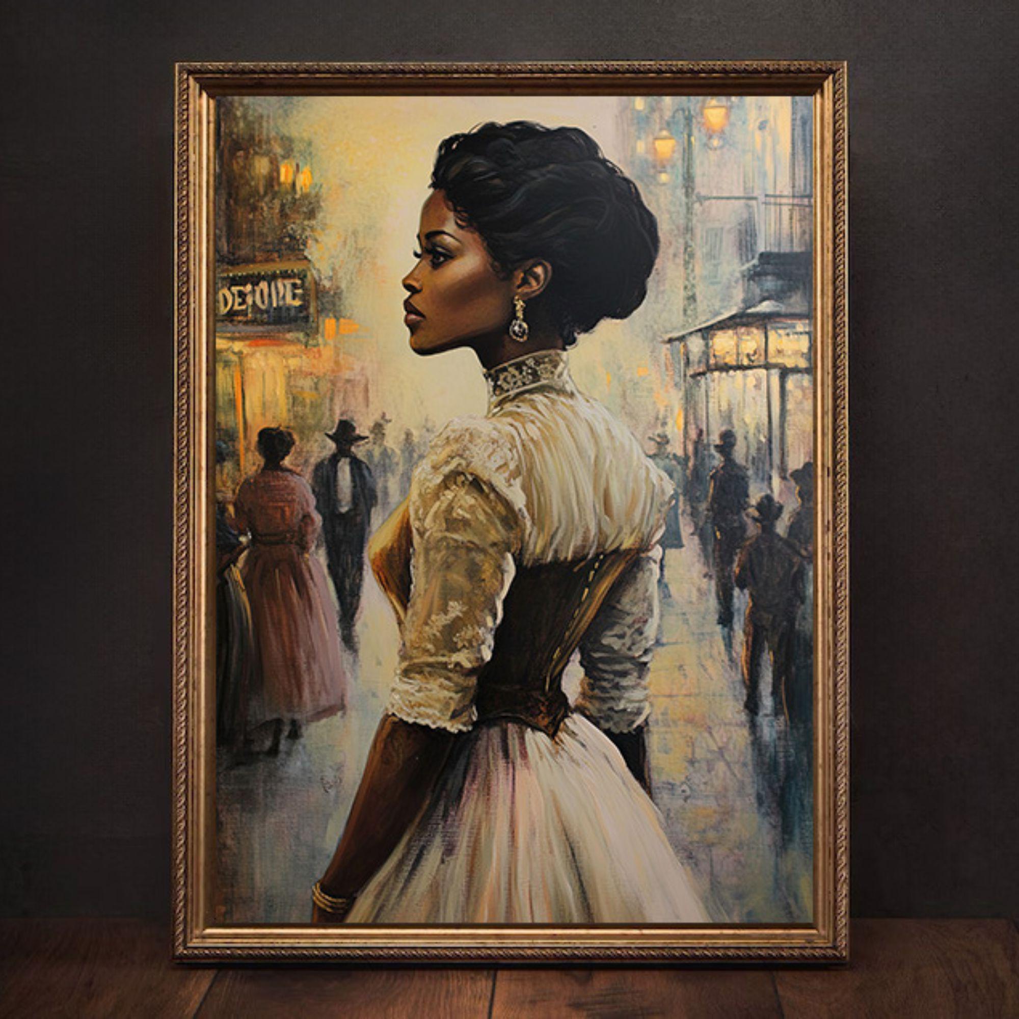 Vintage Victorian Black Woman Art Print | Afrocentric Decor (digital ...